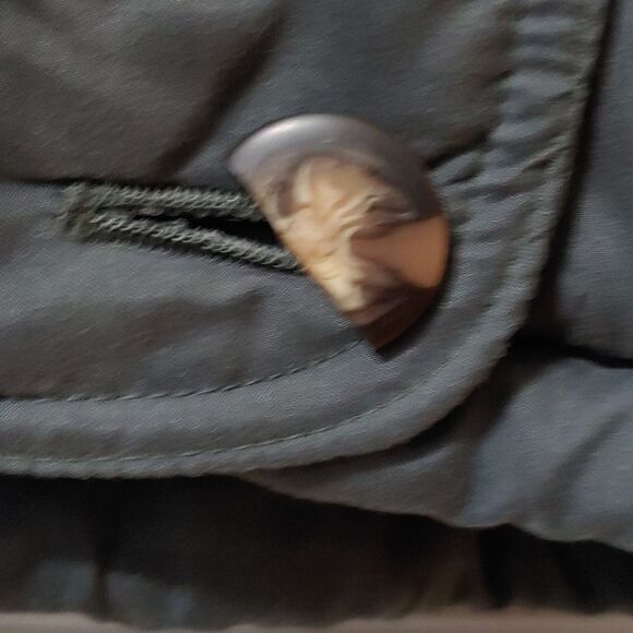 Albert Nipon hunter green REAL fox  fur hooded jacket Sz M - Picture 3 of 15